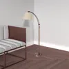 Dainolite 1lt Incan Adjustable Floor Lamp, Obb, Flax Shade In Brown