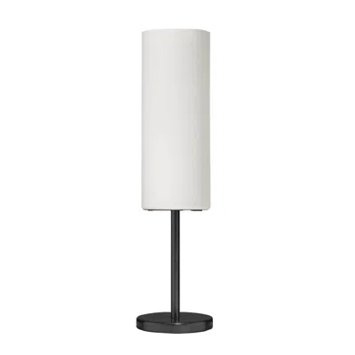 Dainolite 1lt Incandescent Table Lamp, Mb, Wh Glass In White