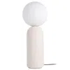 Dainolite 1lt Incandescent Table Lamp, Mw, Wh Glass In White
