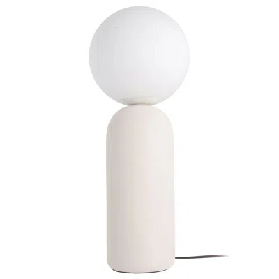 Dainolite 1lt Incandescent Table Lamp, Mw, Wh Glass In White