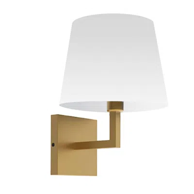 Dainolite 1lt Incandescent Wall Sconce, Agb, White Shade In Gold