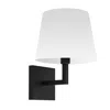 Dainolite 1lt Incandescent Wall Sconce, Mb, White Shade In White