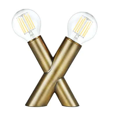 Dainolite 2 Light Table Lamp In Aged Brass In Gold