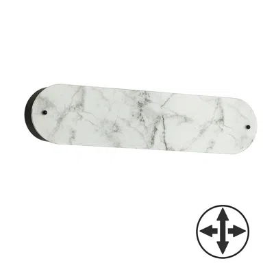 Dainolite 2 Light Wall Sconce In Matte Black W/ Faux Alabaster Acrylic In White