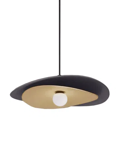 Dainolite 20" Metal Paven Led Pendant In Matte Black