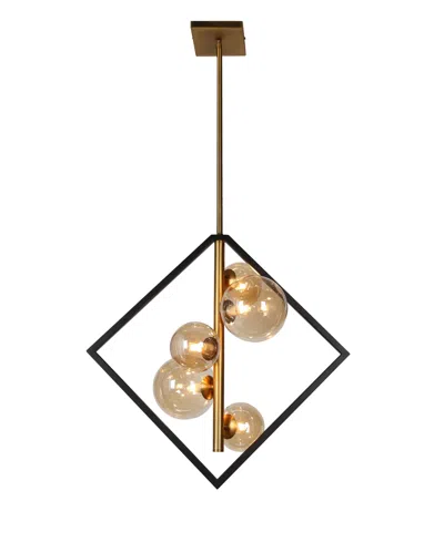 Dainolite 20.50" Metal Glasgow 5 Light Pendant In Vintage Bronze