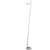 Dainolite 20w Floor Lamp Satin Chrome In Silver