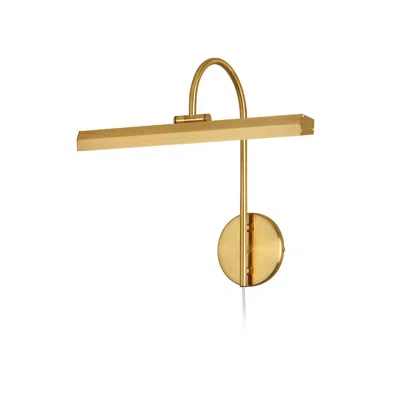 Dainolite 20w Picture Light, Aged Brass Finish In Gold