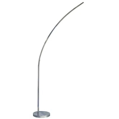 Dainolite 22w Floor Lamp Polished Chrome Finish In Silver