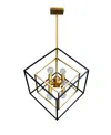 Dainolite 24" Metal Kappa 6 Light Led Pendant In Vintage Bronze