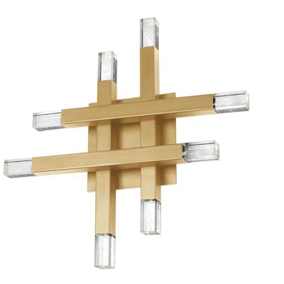 Dainolite 24w Wall Sconce, Agb, Acrylic Diffuser In Brown