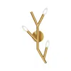 Dainolite 3 Light Incandescent Wall Satin Chrome Aged Brass In Gold