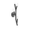 Dainolite 3 Light Incandescent Wall Satin Chrome Matte Black In Gray