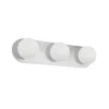 Dainolite 3 Light Vanity In Polished Chrome W/ White Opal Glass In White