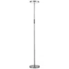 Dainolite 30w Floor Lamp Satin Nickel With White Acrylic Diffuser In Silver