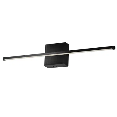 Dainolite 30w Wall Sconce Mb,wh Acrylic Diffuser In Black