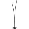 Dainolite 34w Floor Lamp, Mb, Wh Acrylic Diffuser In Black