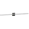Dainolite 36w Colour Changing Vanity Matte Black With Frosted Acrylic Diffuser In Black