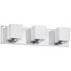 Dainolite 3lt Vanity, Polished Chrome Finish In White