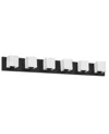 Dainolite 4.50" Metal Verona 6 Light Vanity Light With Glass Shade In Matte Black,white