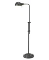 Dainolite 40" Metal Fedora Adjustable Arm And Shade Floor Lamp In Oil Brushed Bronze