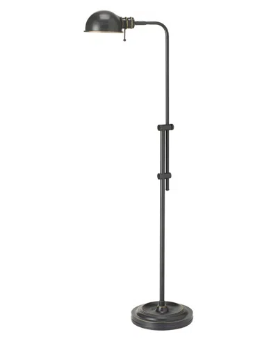 Dainolite 40" Metal Fedora Adjustable Arm And Shade Floor Lamp In Oil Brushed Bronze