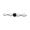 Dainolite 4lt Halogen Vanity Matte Black, White Glass In White