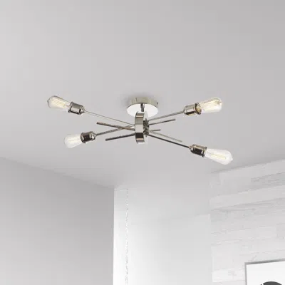 Dainolite 4lt Wall Sconce, Burnished Chrome Finish In Metallic