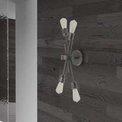 Dainolite 4lt Wall Sconce, Espresso Finish In Black