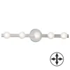 Dainolite 5 Light Vanity In Polished Chrome W/ Frosted Glass In White