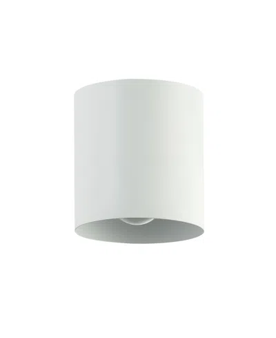 Dainolite 5" Metal Theron 1 Light Flush Mount In Matte White