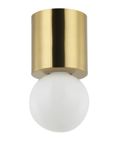 Dainolite 5" Metal Theron 1 Light Globe Flush Mount In Aged Brass