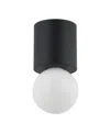 Dainolite Theron 1-light Flush Mount In Matte Black