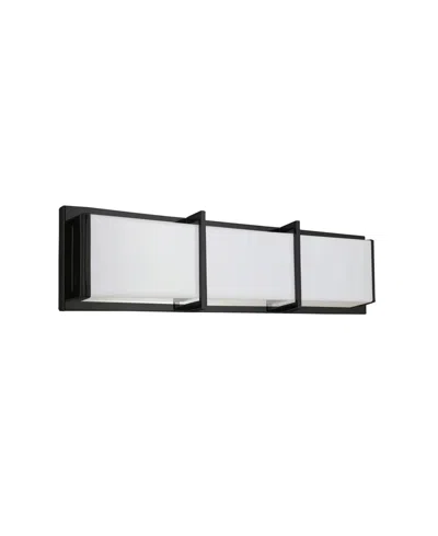 Dainolite 5" Metal Winston 15w Vanity Light With Acrylic Diffuser In Matte Black,white