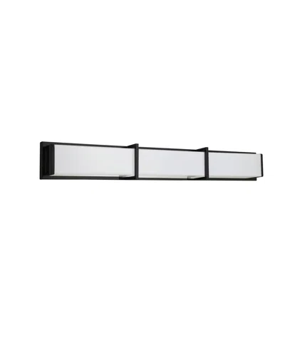 Dainolite 5" Metal Winston 50w Vanity Light With Acrylic Diffuser In Matte Black,white