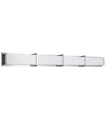 Dainolite 5" Metal Winston 72w Vanity Light Acrylic Diffuser In Polished Chrome,white