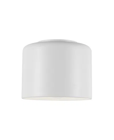 Dainolite 6" Metal Emilia 1 Light Flush Mount With Shade In Matte White