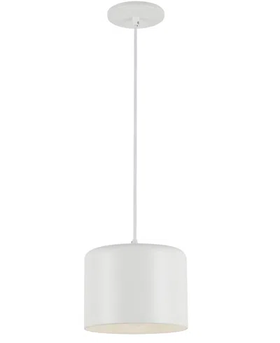 Dainolite 6" Metal Emilia 1 Light Pendant In Matte White