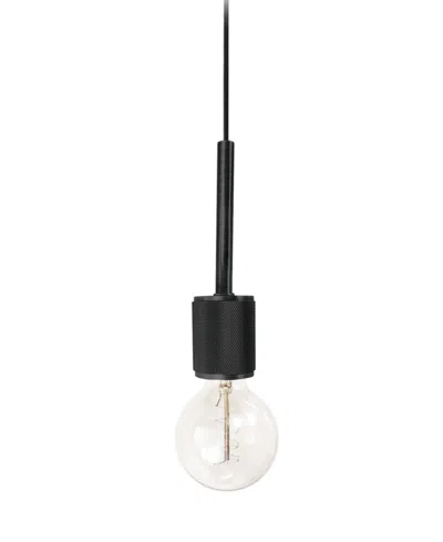 Dainolite 6.5" Metal Roswell 1 Light Small Pendant In Matte Black