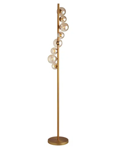 Dainolite 63" Metal Glasgow 8 Light Floor Lamp With Glass In Vintage Bronze,champagne