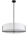 DAINOLITE 7" FABRIC, METAL PRESTON 4 LIGHT PENDANT WITH SHADE