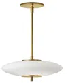 Dainolite 7.75" Metal Maddie Led Pendant In Aged Brass