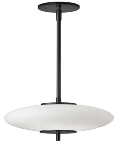 Dainolite 7.75" Metal Maddie Led Pendant In Matte Black