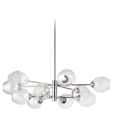 Dainolite 8" Metal Abii 12 Light Chandelier In Polished Chrome