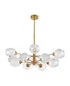 Dainolite 8" Metal Abii 12 Light Chandelier In Vintage Bronze