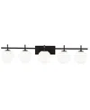 Dainolite Vivaldi 5-light Vanity-light In Matte Black,white