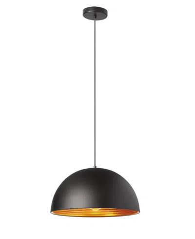 Dainolite 8" Metal Helsinki Led Pendant In Matte Black