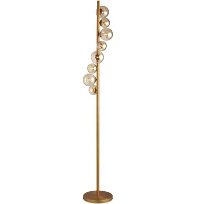 DAINOLITE 8LT HALOGEN FLOOR LAMP VB, CHAMPAGNE GLASS
