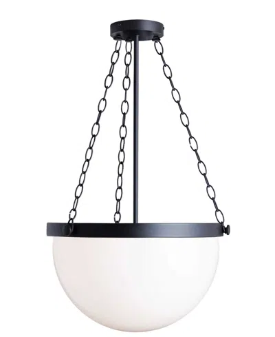 Dainolite 9.5" Metal Rhonda Led Pendant In White
