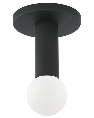 Dainolite Adams 1-light Flush Mount In Black